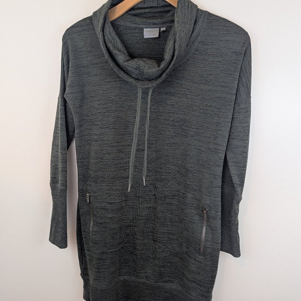 Athleta Green Sport It Sweater Dress, Sz S